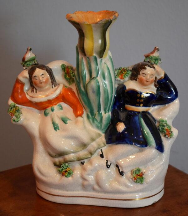 Rare 'Babes in the wood' Staffordshire figure