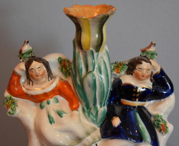 Rare 'Babes in the wood' Staffordshire figure - Image 2
