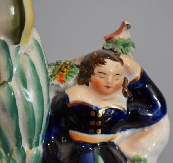 Rare 'Babes in the wood' Staffordshire figure - Image 3