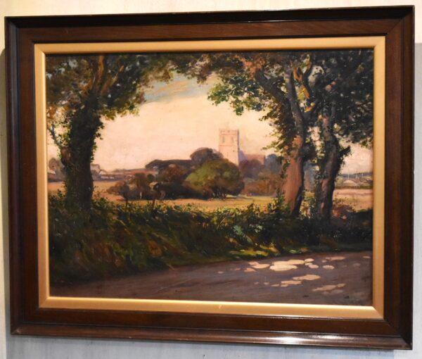 Oil painting of Christchurch by Ernest Ellis Clarke - Image 2
