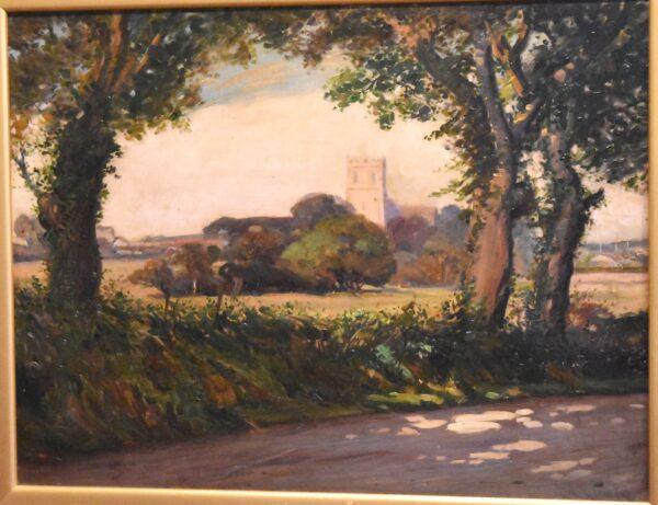Oil painting of Christchurch by Ernest Ellis Clarke - Image 5