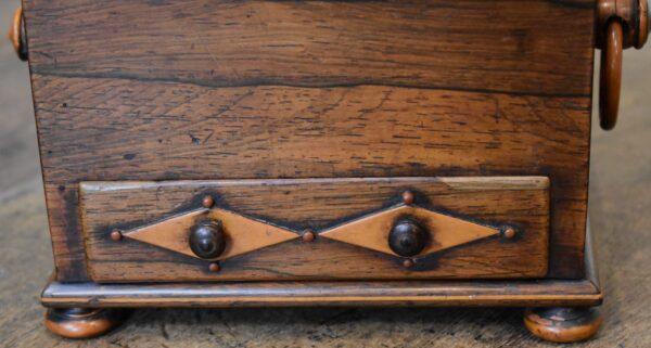 Small Georgian Rosewood pincushion workbox - Image 4