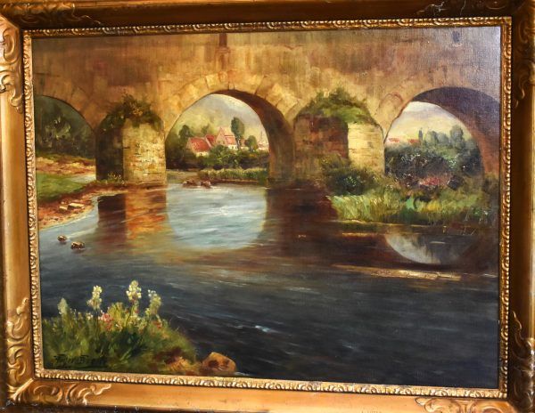 Large oil painting by Franz Reder-Broili - Image 7