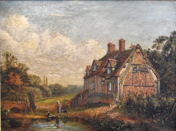Cottage at Whittington oil painting by W Swindell - Image 6