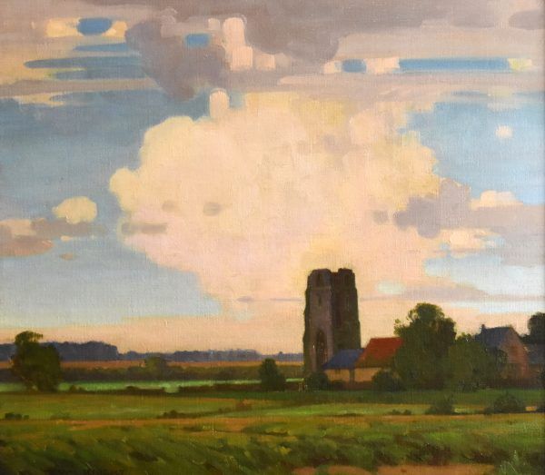 The ruined tower, oil painting by William Knight - Image 7