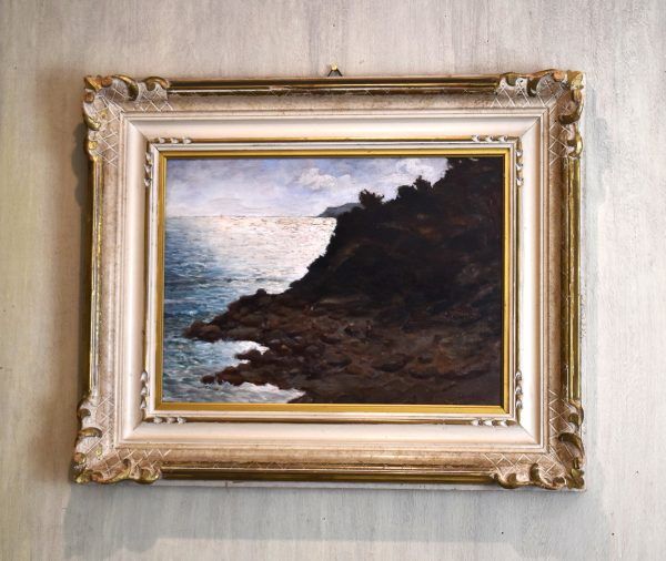 Coastal scene oil painting by G Bartoli
