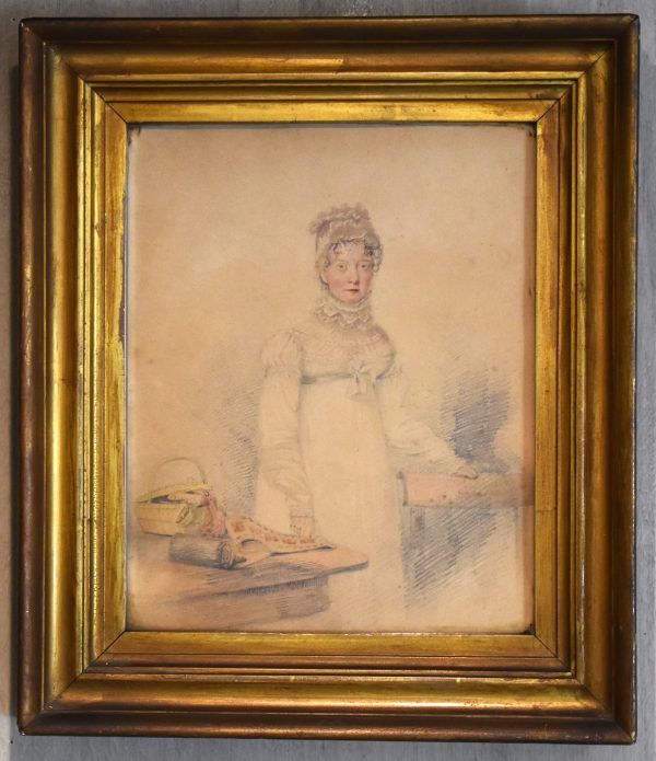 Regency watercolour portrait of a lady - Image 2