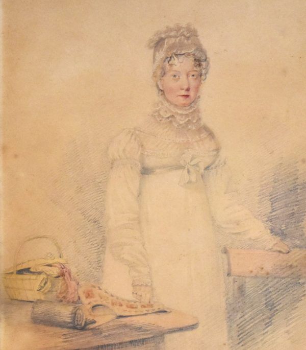 Regency watercolour portrait of a lady - Image 5