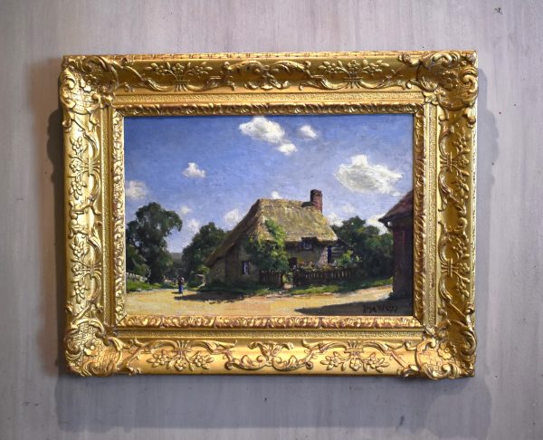 Old Sussex cottage, oil painting by Jose Weiss