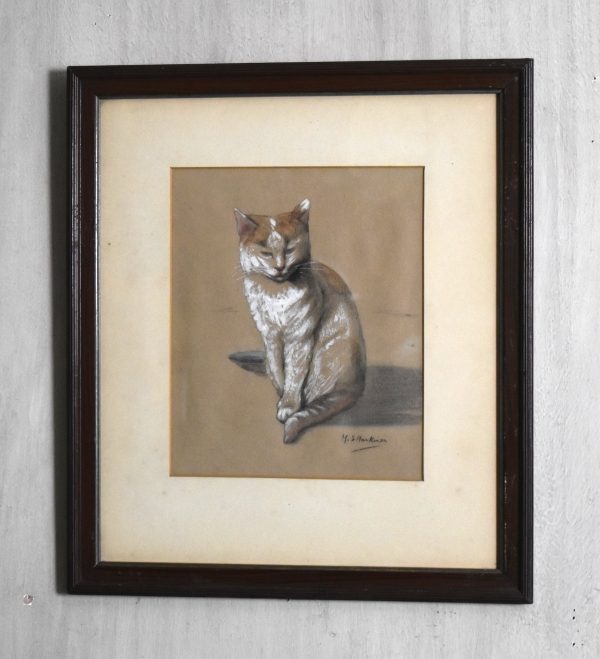 Watercolour of a cat by M.E.Hankinson