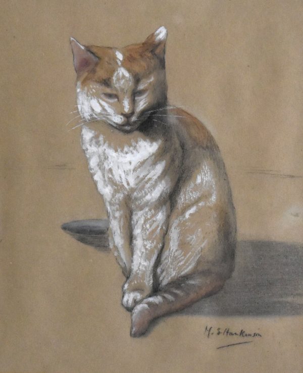 Watercolour of a cat by M.E.Hankinson - Image 4