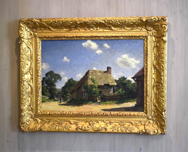 Old Sussex cottage, oil painting by Jose Weiss