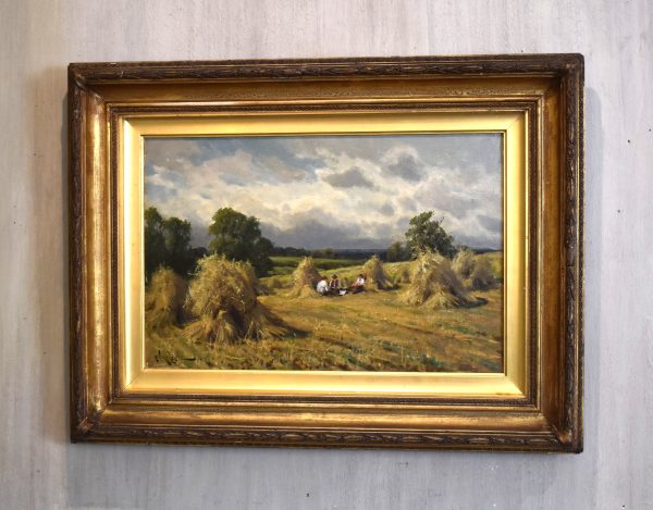 Harvest scene oil painting by Arthur Walker Redgate