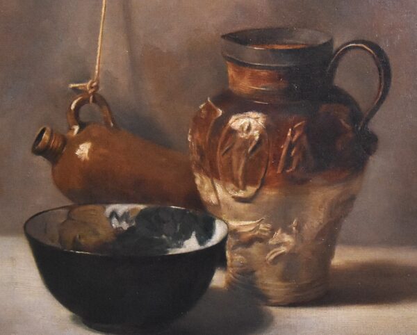 Still life oil painting of ceramics - Image 4
