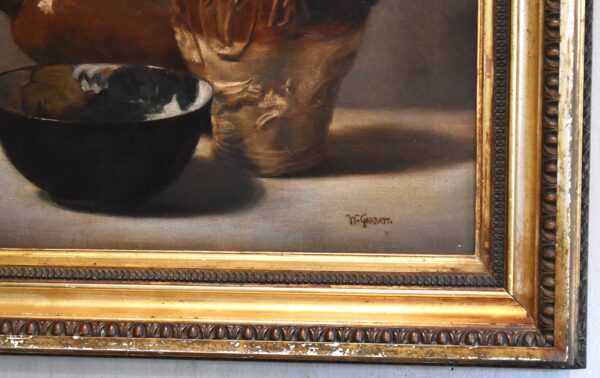 Still life oil painting of ceramics - Image 3