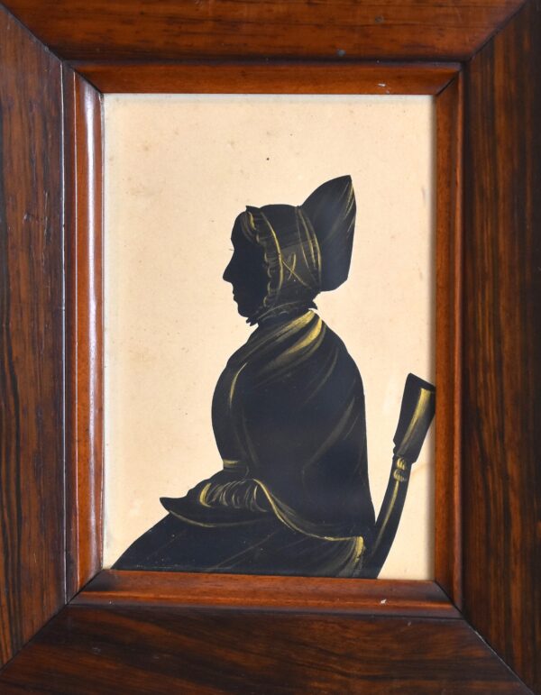 Pair of Victorian silhouettes - Image 3
