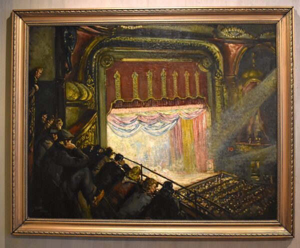Large oil painting of a theatre by Henry Ball 1894-1966 - Image 2