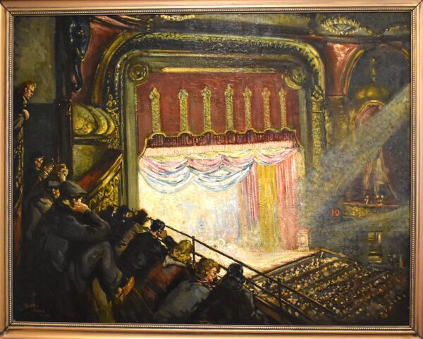 Large oil painting of a theatre by Henry Ball 1894-1966 - Image 7