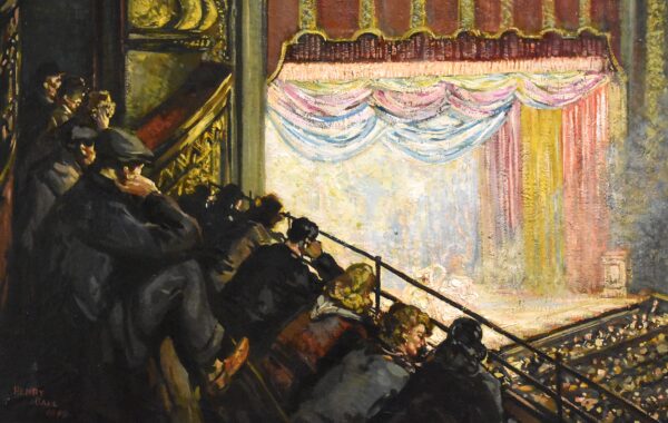 Large oil painting of a theatre by Henry Ball 1894-1966 - Image 5