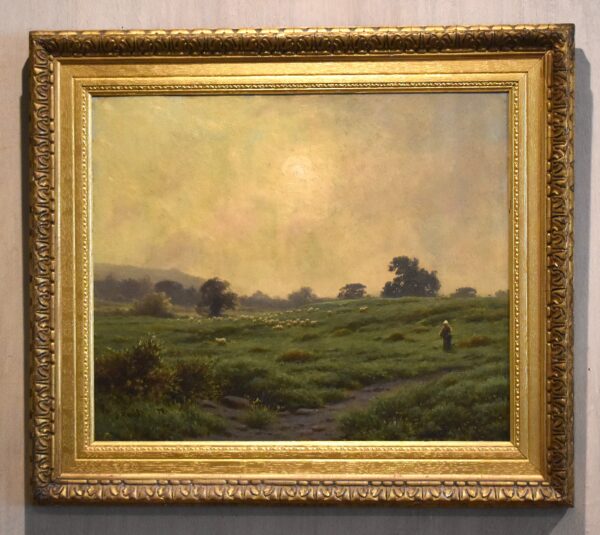 Morning Mists, oil painting by Joseph Knight 1837-1909 - Image 2