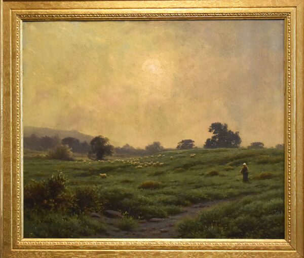 Morning Mists, oil painting by Joseph Knight 1837-1909 - Image 8