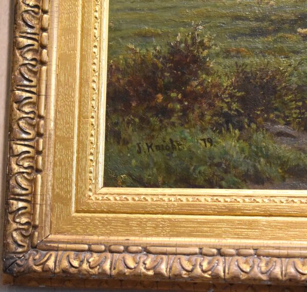Morning Mists, oil painting by Joseph Knight 1837-1909 - Image 5