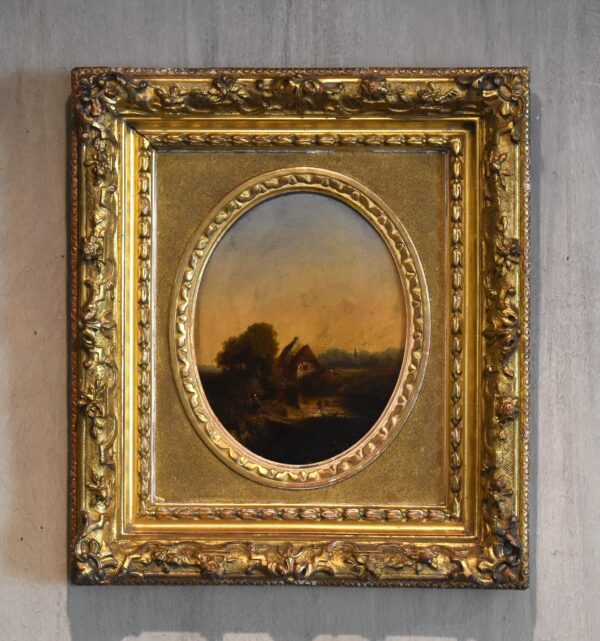 Fine pastoral landscape oil painting