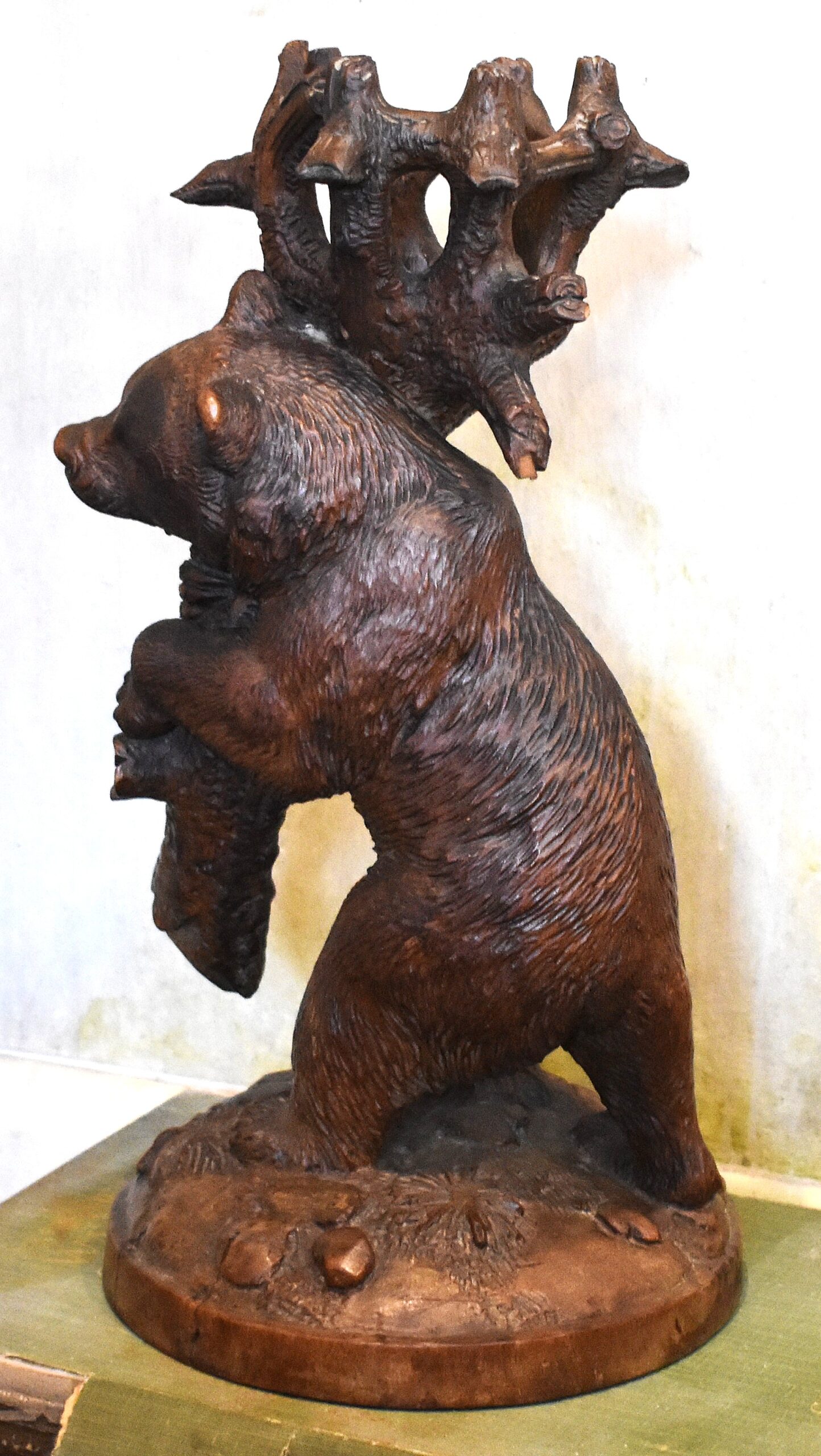 Black Forest carved wood bear - Image 6