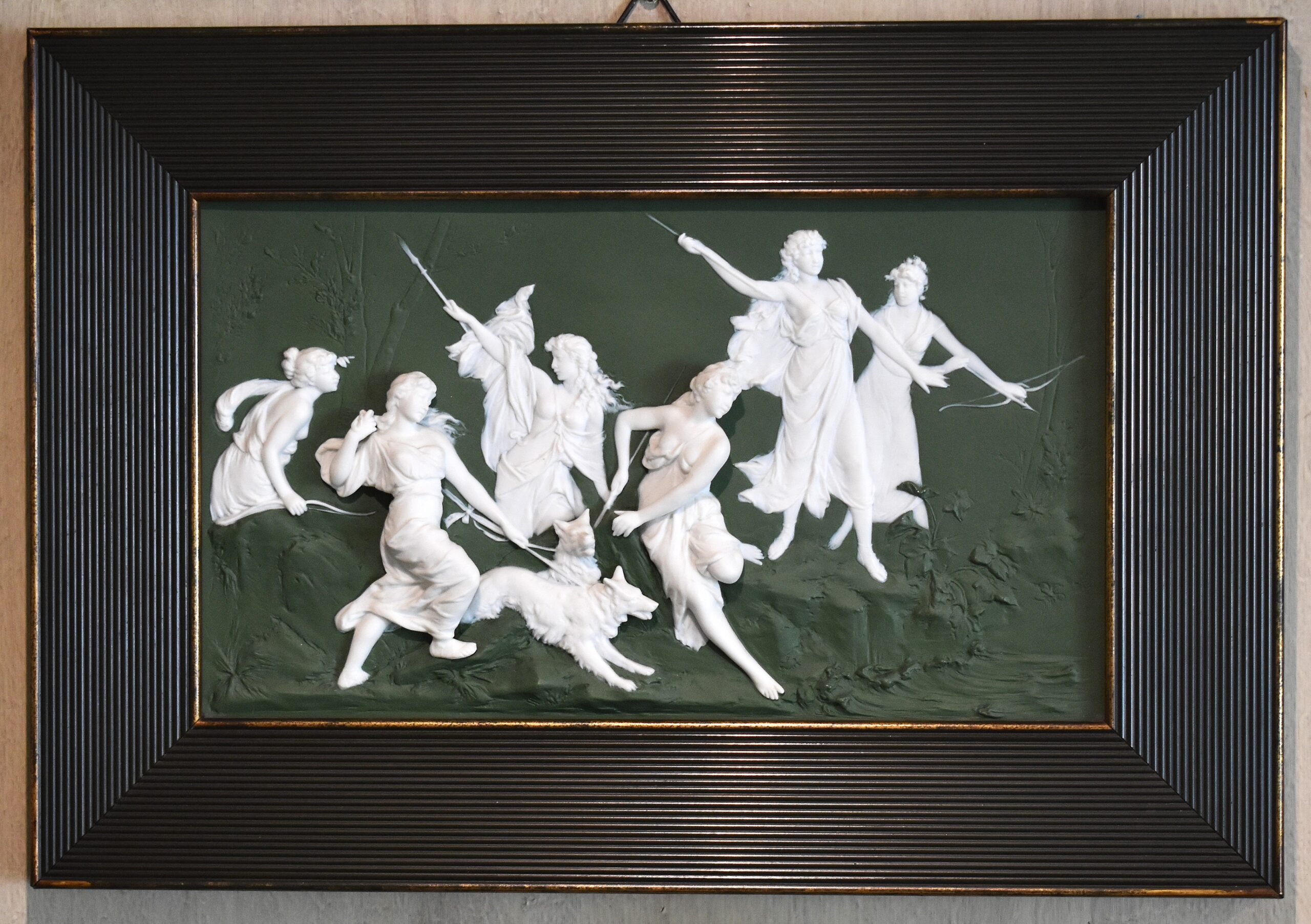 Pair of Dresden Art Nouveau plaques - Image 7