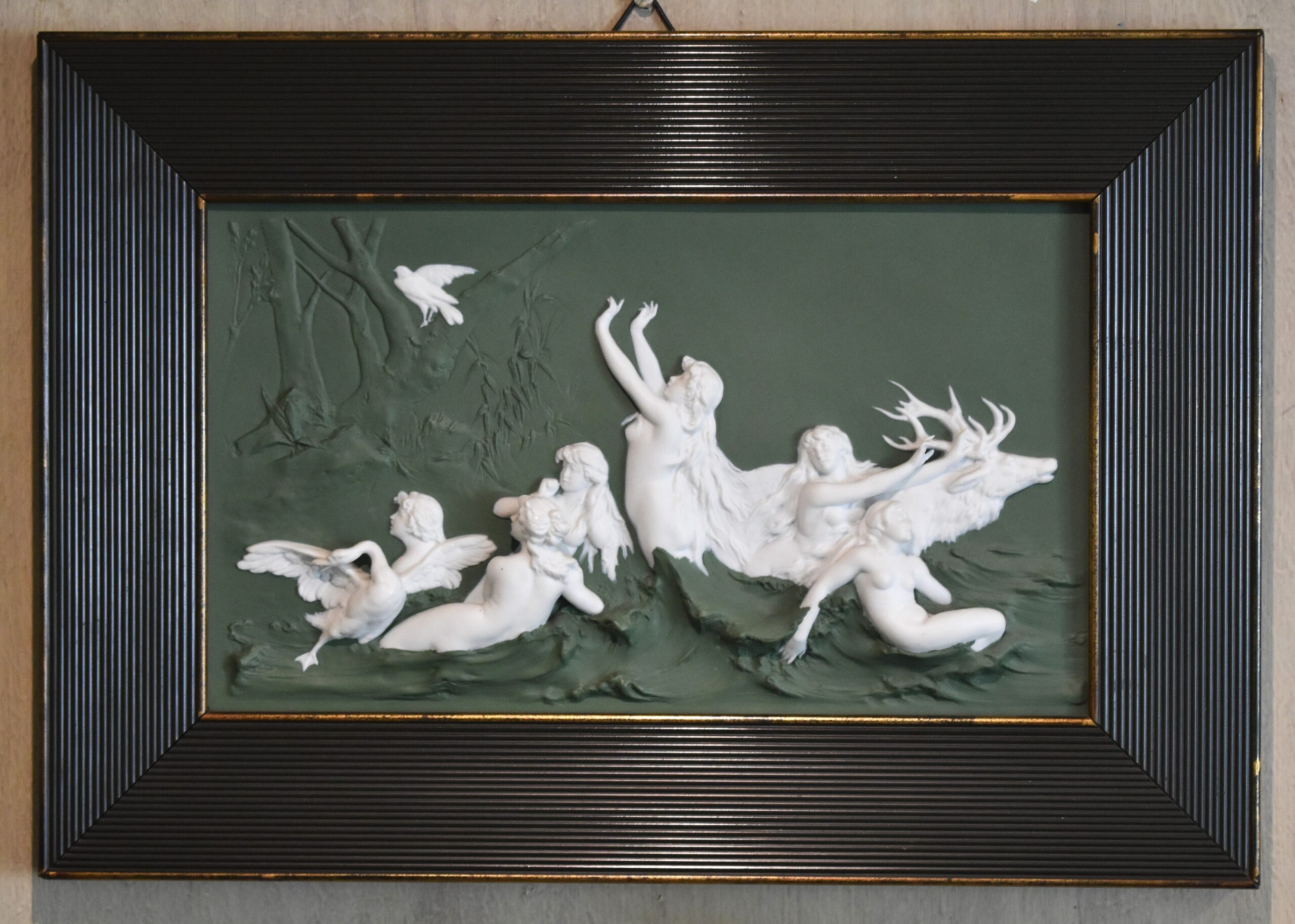 Pair of Dresden Art Nouveau plaques - Image 5