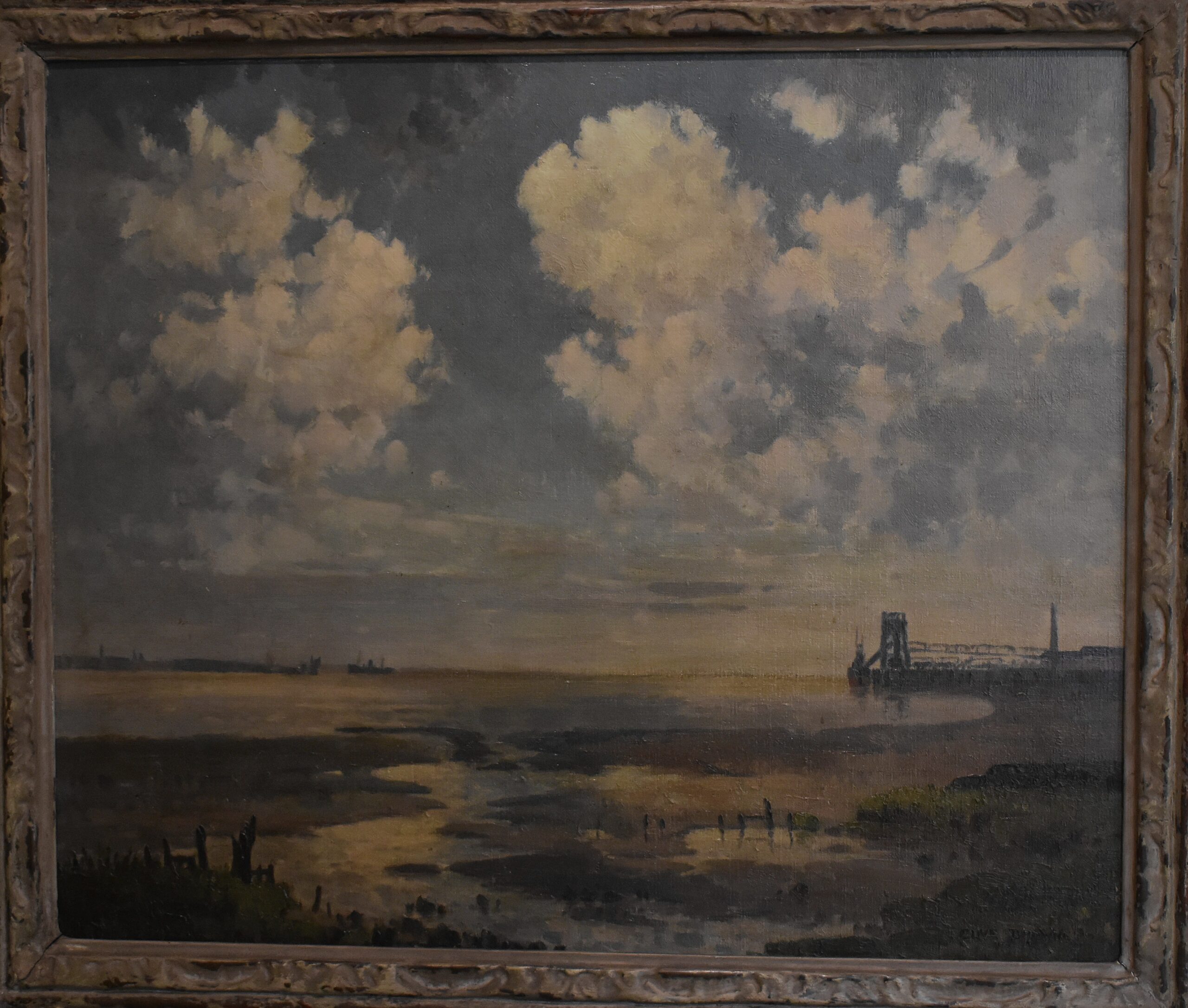 Coastal landscape oil painting by Clive Browne 1901-1990 - Image 3