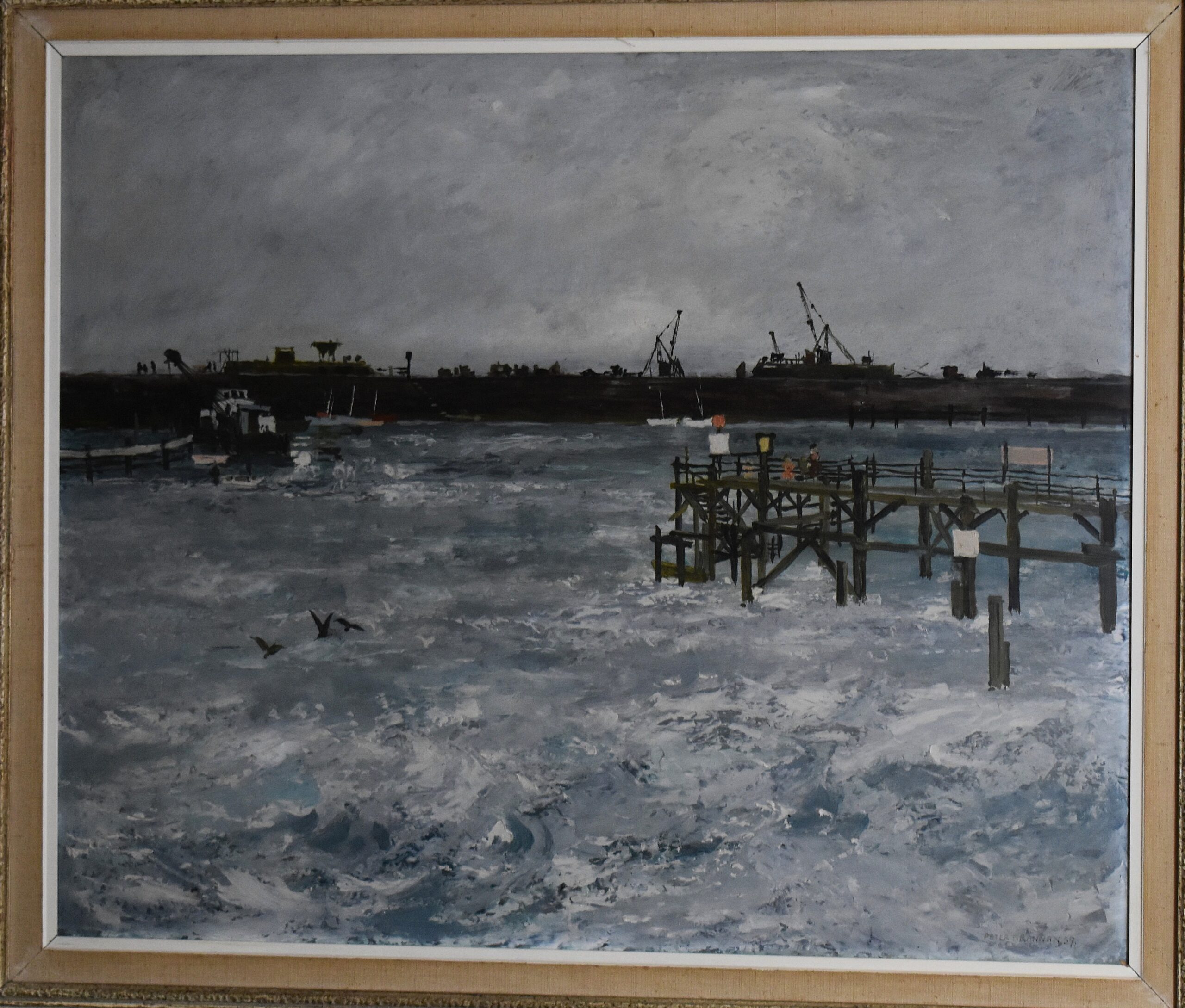 Coastal landscape oil painting by Peter Brannan 1926-1994 - Image 3