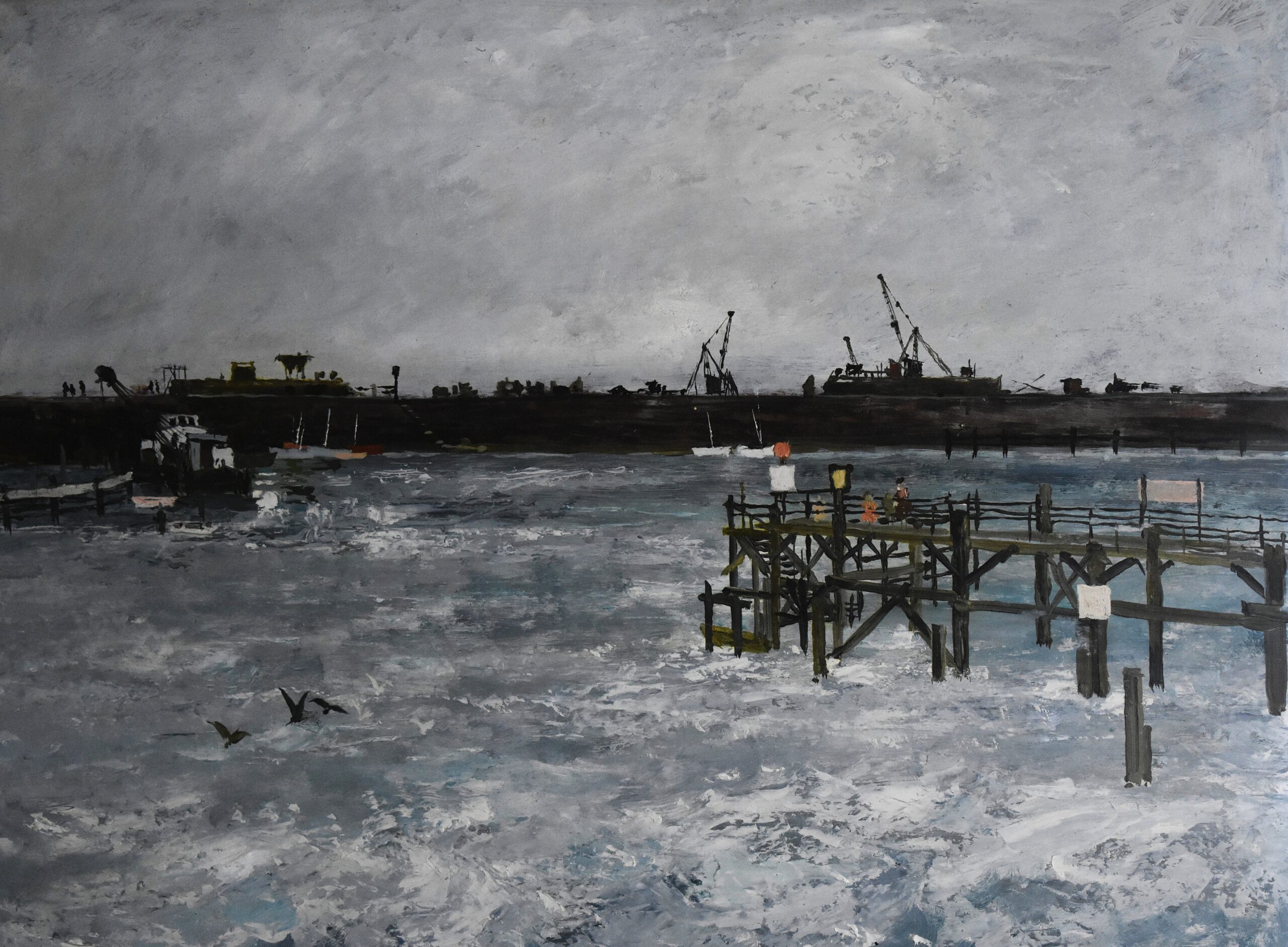 Coastal landscape oil painting by Peter Brannan 1926-1994 - Image 5