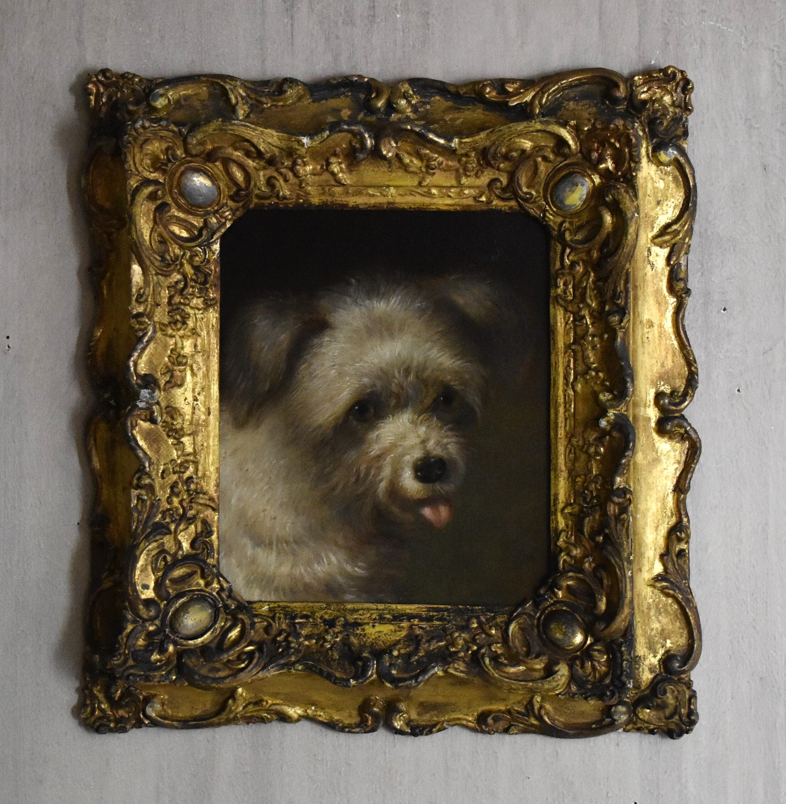 Dog portrait oil painting by Martin Theodore Ward 1799-1874 - Image 2